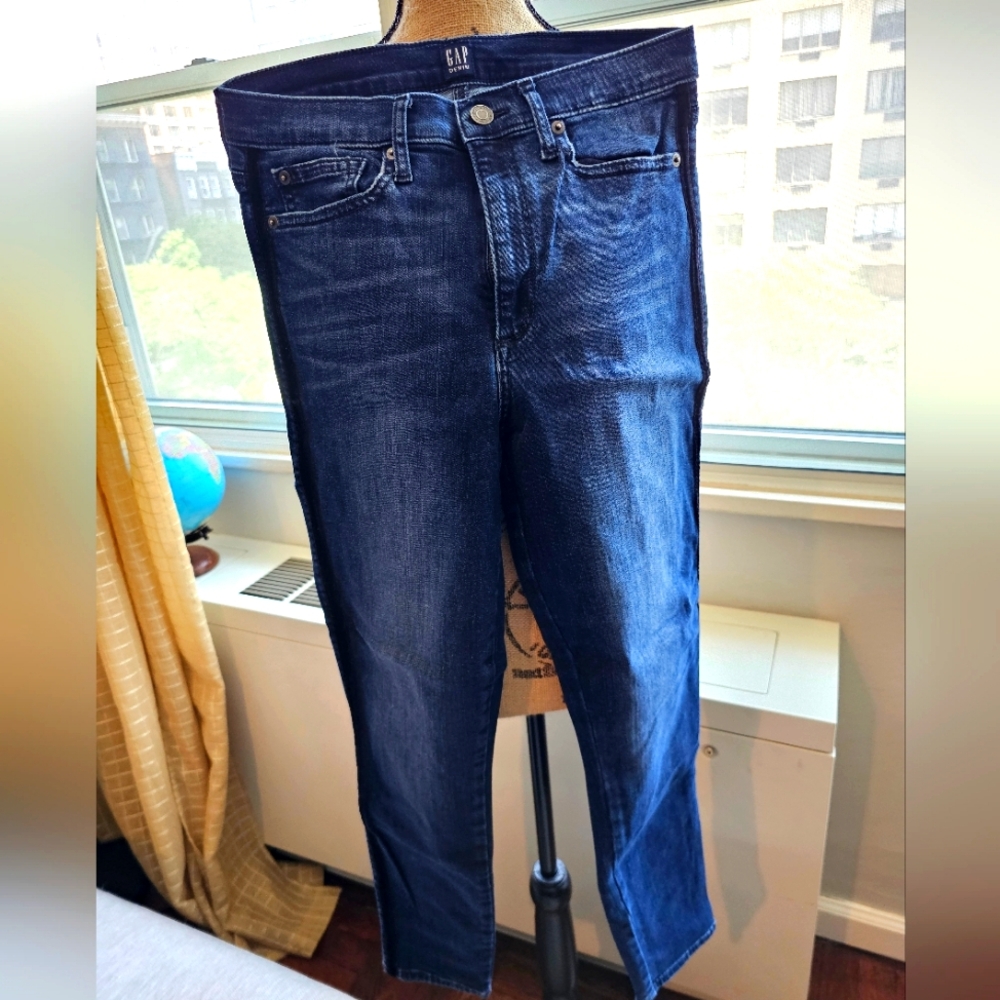 GAP jeans with black velvet side strip